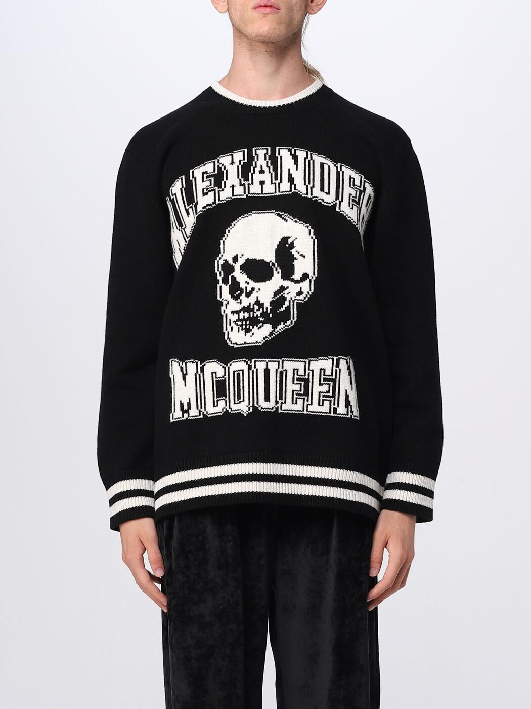 쥭 ޥå ALEXANDER MCQUEEN  ˥åȥ  ֥å Knitwear 760760Q...