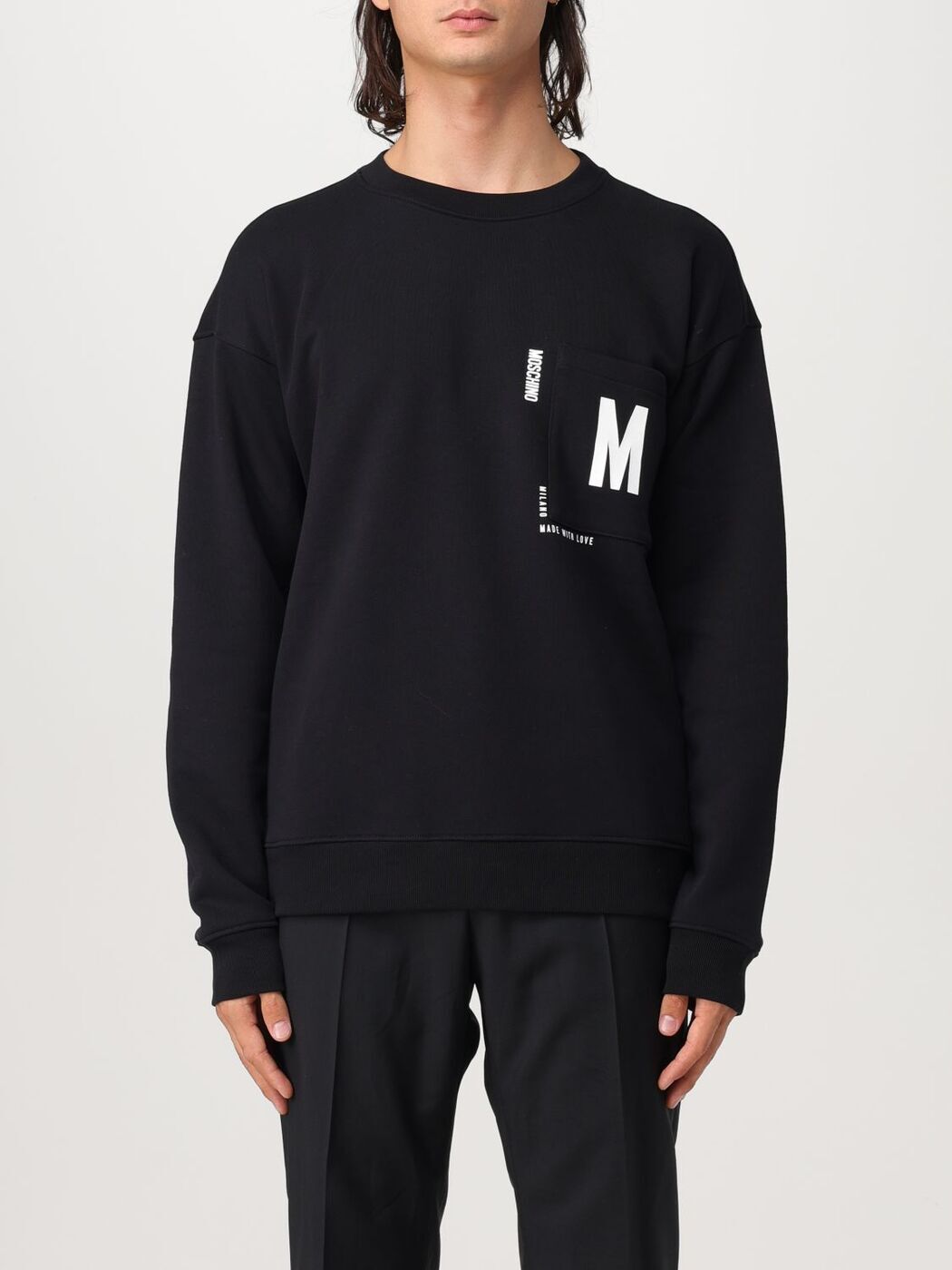 ⥹ MOSCHINO åȥ ȥ졼ʡ  ֥å Sweatshirts 17075228 Black  ...