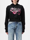 【本日ポイント4倍!!】 ヴェルサーチェ・ジーンズ・クチュール VERSACE JEANS COUTURE トレーナー レディース ブラック Sweatshirts 77HAIC00CF00C Black 関税 送料無料 ラッピング無料 2025AW gi