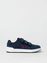 【土日限定1000円OFF】 ポロ・ラルフローレン POLO RALPH LAUREN フラットスニーカー スニーカー ボーイズ ブルー Flat sneakers RL01254410 Blue 関税 送料無料 ラッピング無料 2025AW gi