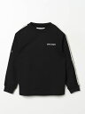 パーム・エンジェルス PALM ANGELS ロングスリーブTシャツ Tシャツ ボーイズ ブラック Long sleeve t-shirts PBAB001F24JER0011003 Black 関税 送料無料 ラッピング無料 2025AW gi