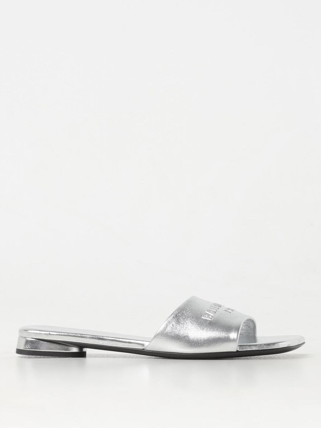 ݥȺ4!! Х󥷥 BALENCIAGA  ǥ С Sandals 801425WBC70 Silver  ̵ åԥ̵ 2025AW gi