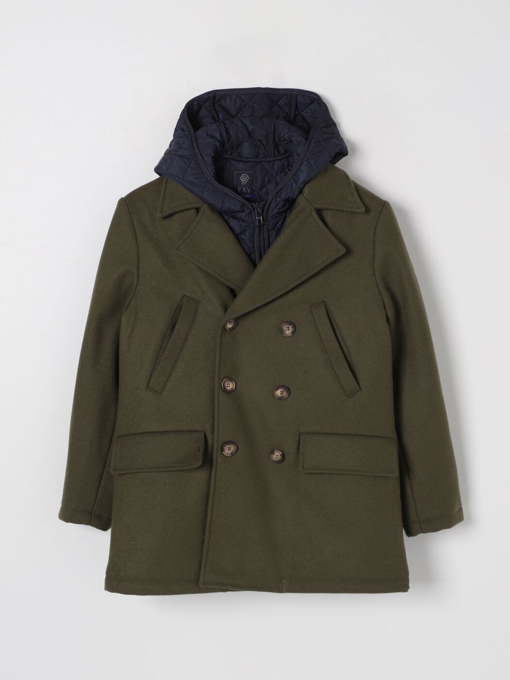 ݥȺ4!! ե˥ FAY JUNIOR  ܡ ꡼ Coats FV2Q00E0051 Gree...