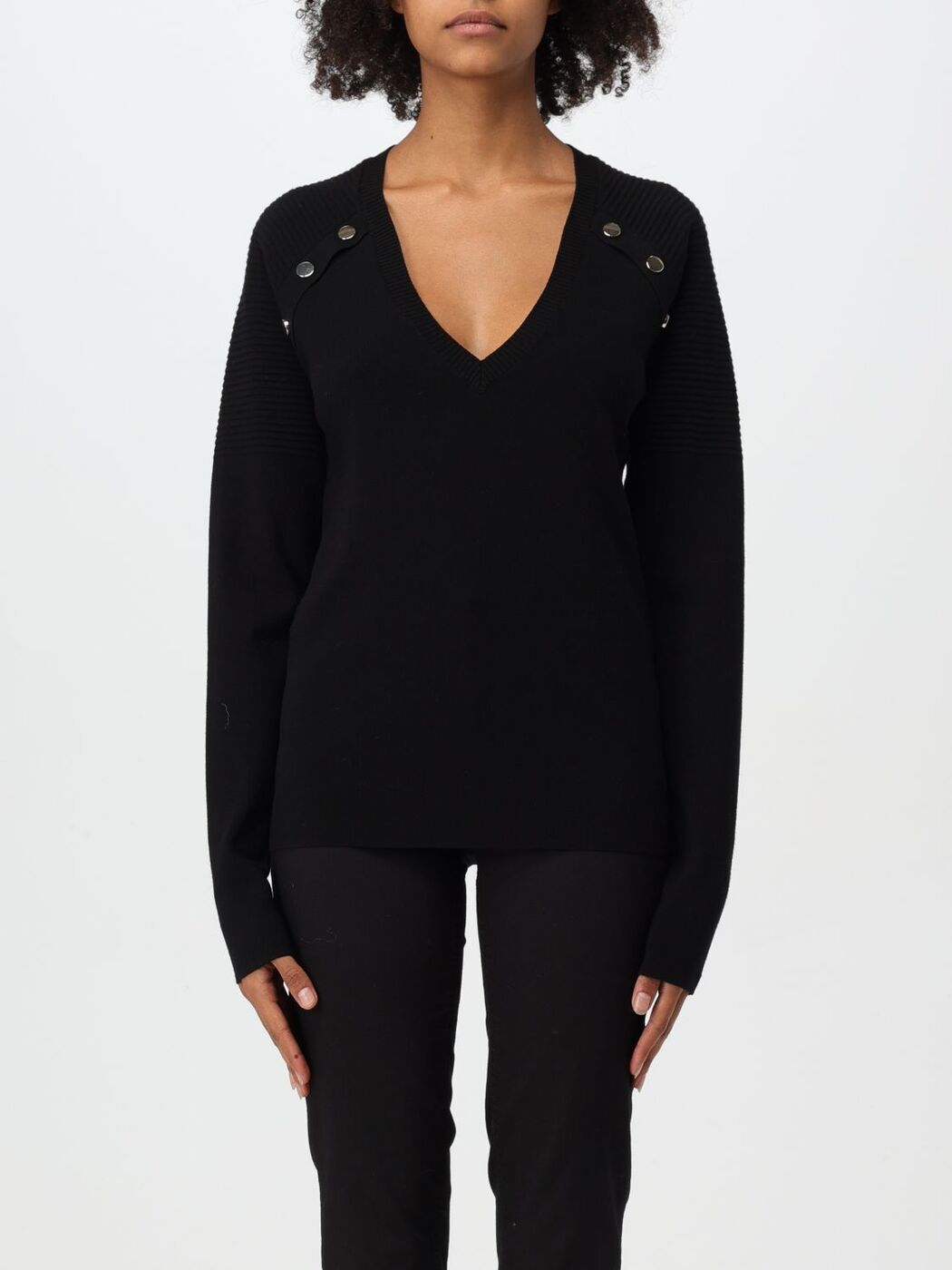 塼 硼 LIU JO  ˥åȥ ǥ ֥å Knitwear WF4011MS99E Black  ̵ åԥ̵ 2025AW gi