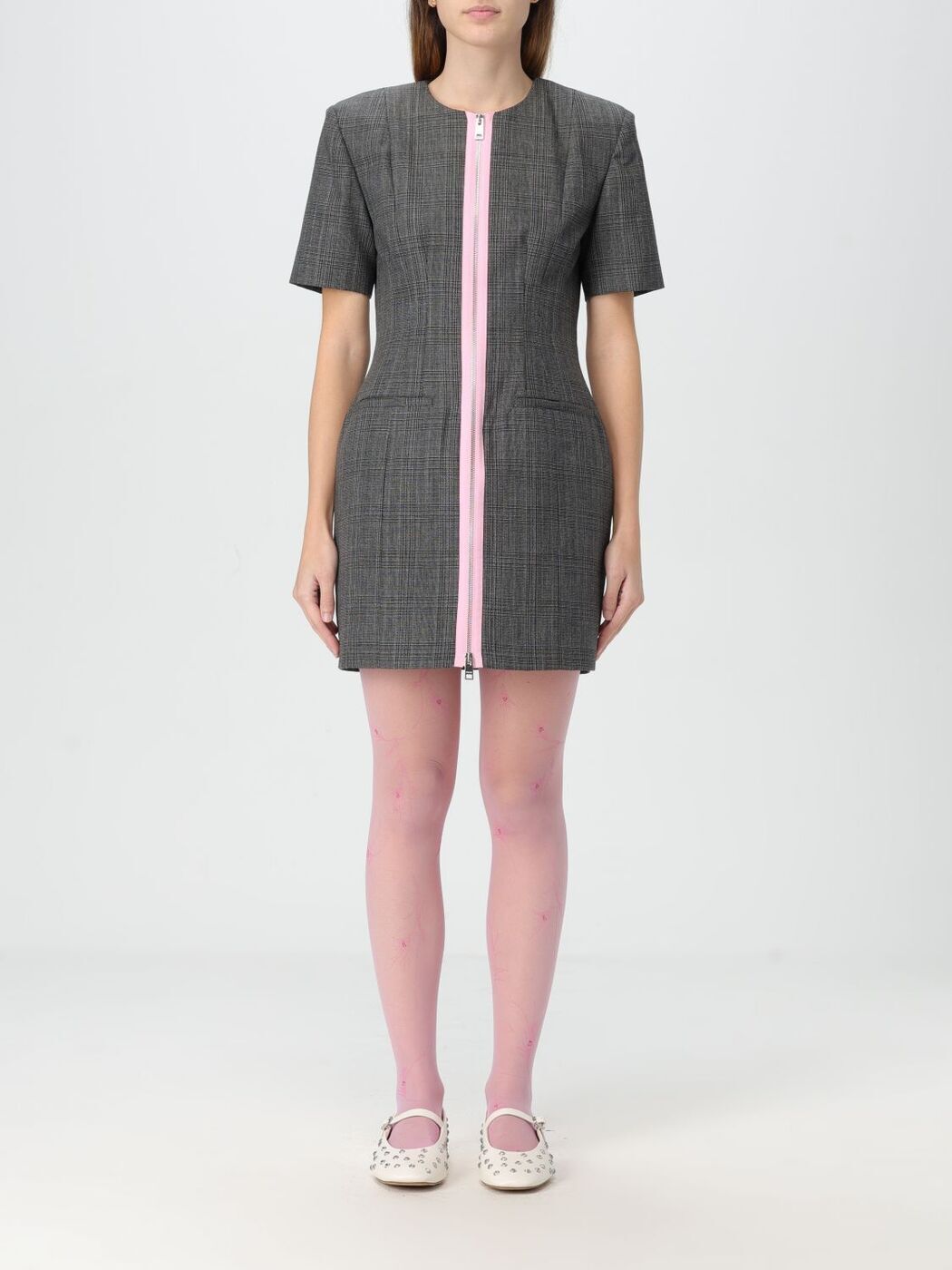 २ MSGM ԡ ɥ쥹 ǥ 졼 Dresses 3742MDA28247825 Grey  ̵...