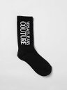 【三連休限定1000円OFF】 ヴェルサーチェ・ジーンズ・クチュール VERSACE JEANS COUTURE 靴下 ソックス レディース ブラック Socks 77HA0J03ZG081 Black 関税 送料無料 ラッピング無料 2025AW gi