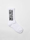 【三連休限定1000円OFF】 ヴェルサーチェ・ジーンズ・クチュール VERSACE JEANS COUTURE 靴下 ソックス レディース ホワイト Socks 77HA0J03ZG081 White 関税 送料無料 ラッピング無料 2025AW gi