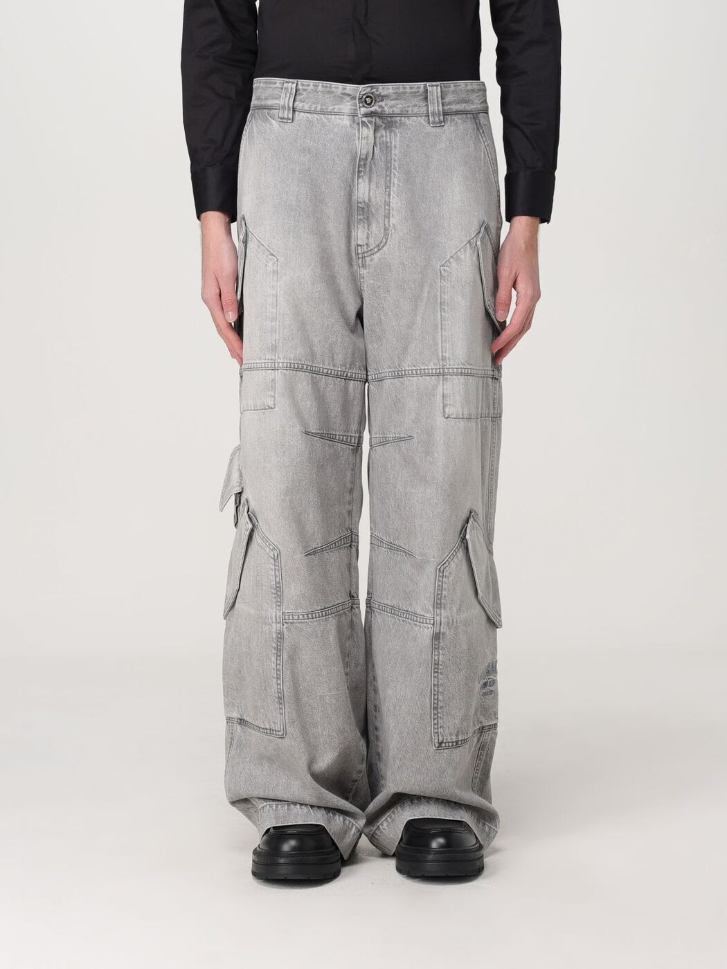 륵 VERSACE ǥ˥  졼 Jeans 10158451A11349 Grey  ̵ åԥ̵ 2...