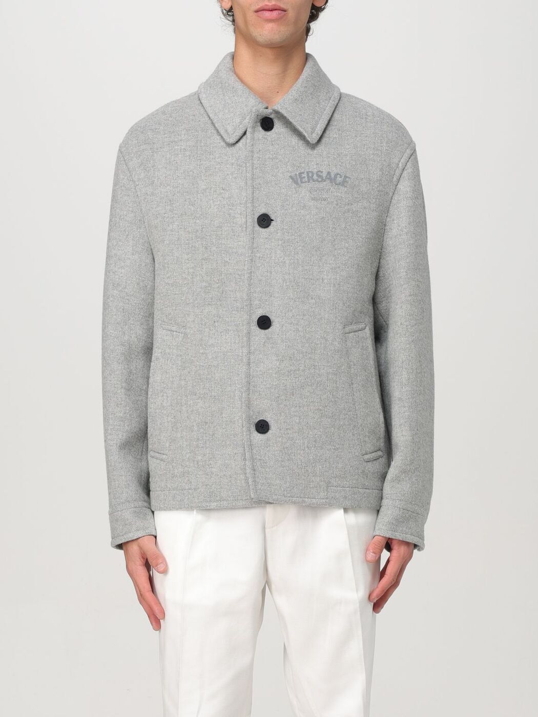 륵 VERSACE 㥱å  졼 Jackets 10162111A11566 Grey  ̵ åԥ...