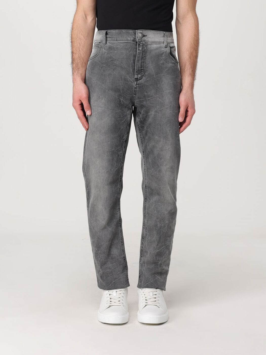 Хޥ BALMAIN ǥ˥  졼 Jeans DH1MI043DE73 Grey  ̵ åԥ̵ 2025A...