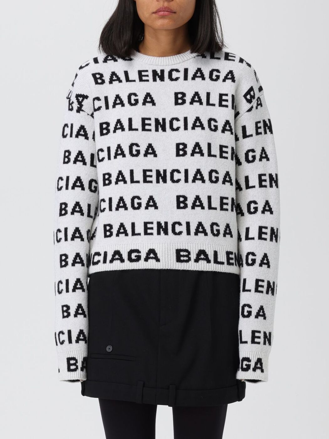 【土日限定クーポン配布中！】 BALENCIAGA バレンシアガ ホワイト White トレーナー レディース 秋冬2023 761591T1673 【関税・送料無料】【ラッピング無料】 gi