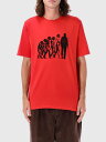 ポップトレーディングカンパニー POP TRADING COMPANY Tシャツ メンズ レッド T-shirts POPAW2402002 Red 関税 送料無料 ラッピング無料 2025AW gi
