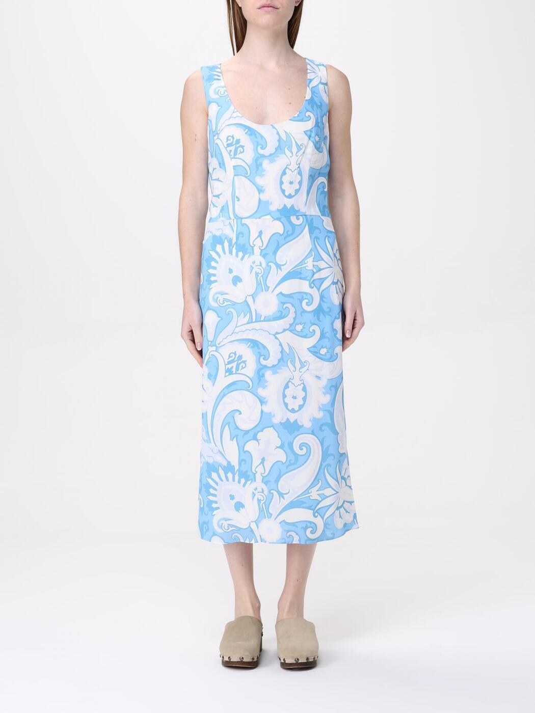 ȥ ETRO ԡ ɥ쥹 ǥ Dresses WRHA032399SA488 Sky Blue  ̵ åԥ̵ 2025SS...