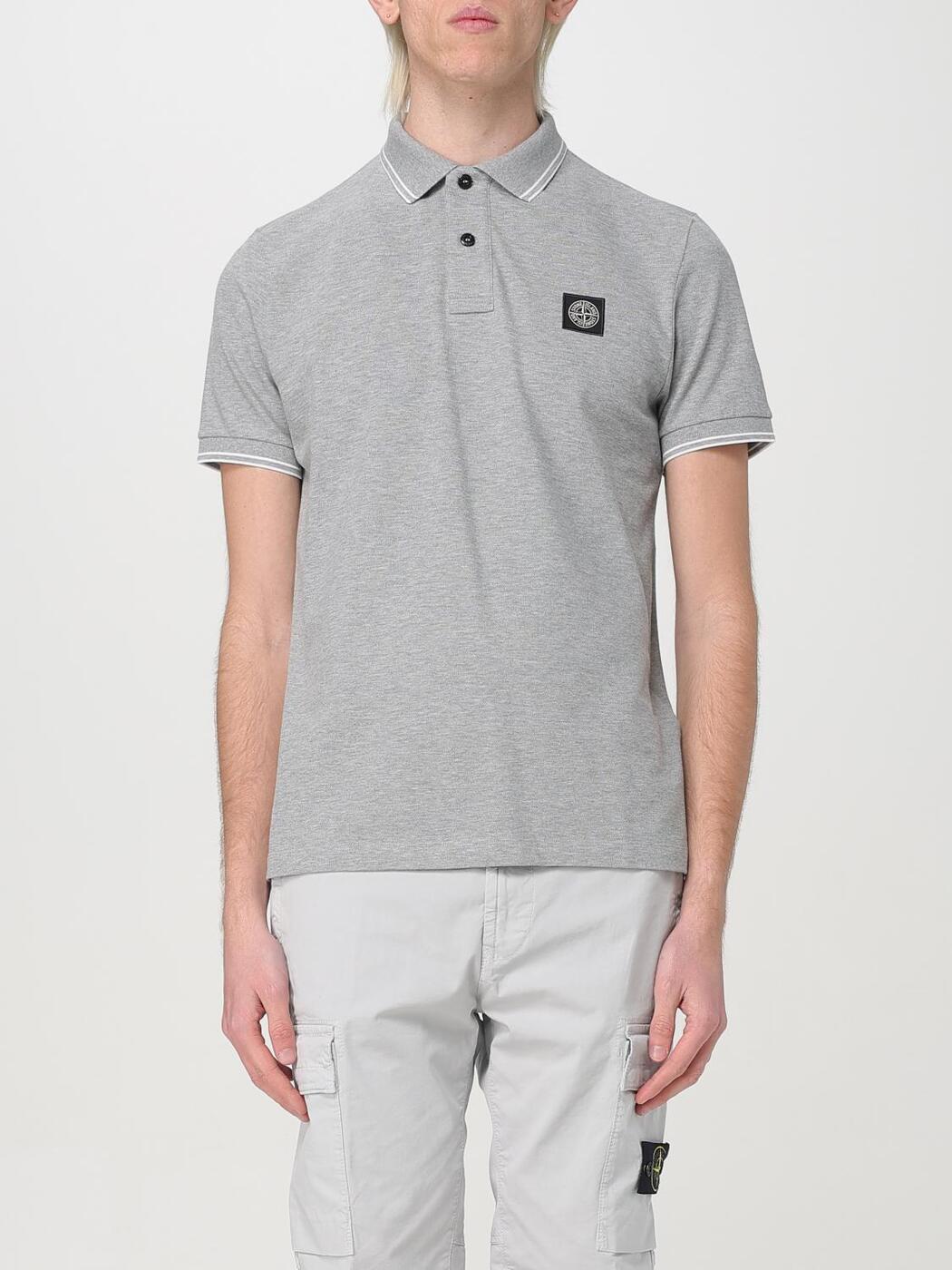 ȡ  STONE ISLAND ݥ  졼 Polo shirts 22002SCS0018 Grey ...