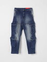 ディーゼル DIESEL レギュラーフィットジーンズ デニム ボーイズ ブルー Regular fit jeans J02155KXBNR Denim 関税 送料無料 ラッピング無料 2025SS gi