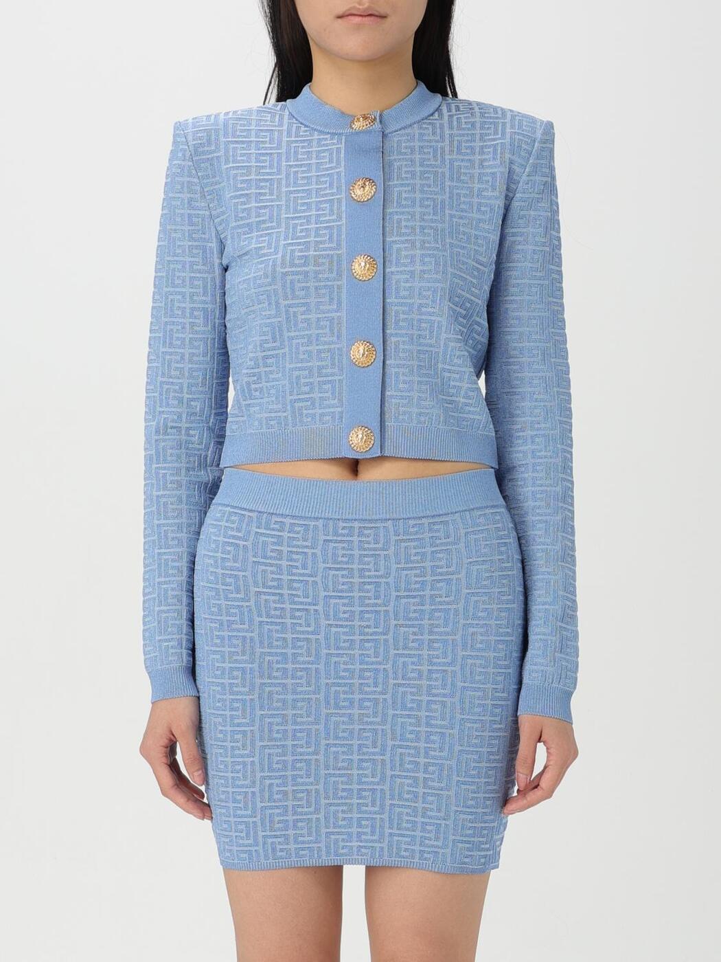 Хޥ BALMAIN  ˥åȥ ǥ ֥롼 Knitwear EF1KL196KI02 Blue  ̵ ...