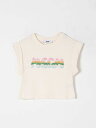 【三連休限定1000円OFF】 エムエスジーエム MSGM ロングスリーブTシャツ Tシャツ ガールズ ベージュ Long sleeve t-shirts S5MSJGTH242 Cream 関税 送料無料 ラッピング無料 2025SS gi