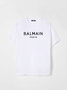 バルマン BALMAIN ロングスリーブTシャツ Tシャツ ボーイズ ホワイト Long sleeve t-shirts BW8P91Z1751 White 関税 送料無料 ラッピング無料 2025SS gi