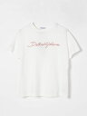 ドルチェ&ガッバーナ DOLCE&GABBANA ロングスリーブTシャツ Tシャツ ガールズ ホワイト Long sleeve t-shirts L5JTNKG7O0Y White 関税 送料無料 ラッピング無料 2025SS gi