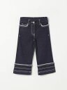 モナリザ MONNALISA レギュラーフィットジーンズ デニム ガールズ ネイビー Regular fit jeans 19E4065021 Navy 関税 送料無料 ラッピング無料 2025SS gi