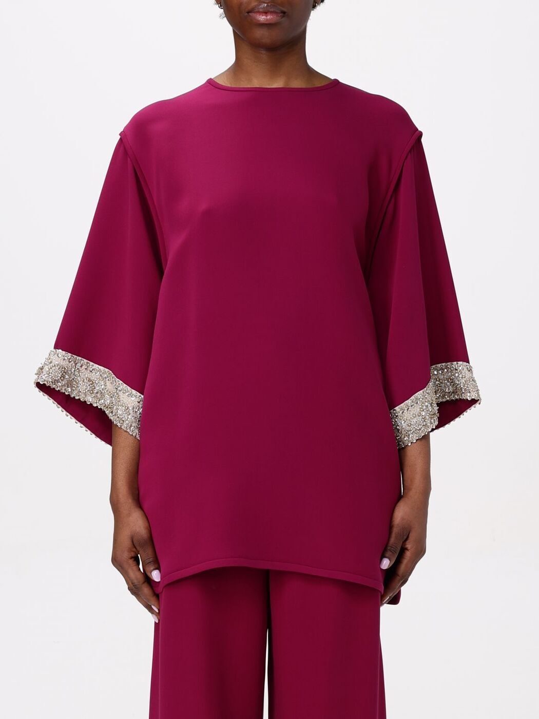 Х VALENTINO T ȥåץ ǥ T-shirts and tops 6B3AEAB51MM Cyclamen...