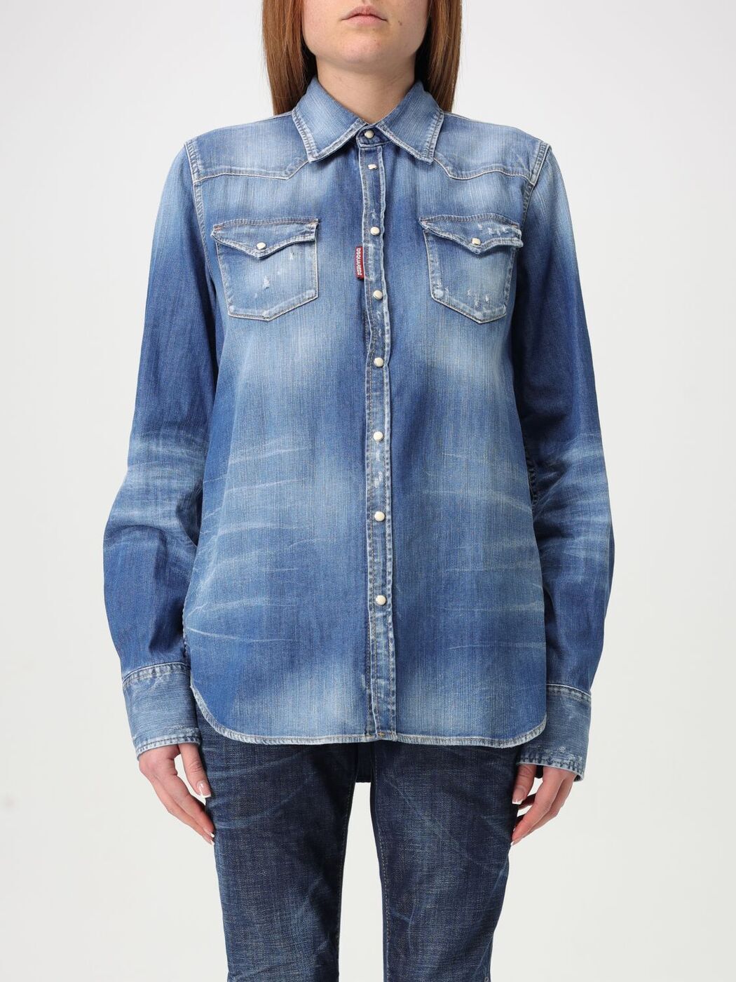 ǥ DSQUARED2  ǥ ֥롼 Shirts S75DL0894S30341 Denim  ̵...