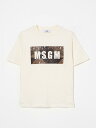 【三連休限定1000円OFF】 エムエスジーエム MSGM ロングスリーブTシャツ Tシャツ ボーイズ ベージュ Long sleeve t-shirts S5MSJBTH036 Cream 関税 送料無料 ラッピング無料 2025SS gi