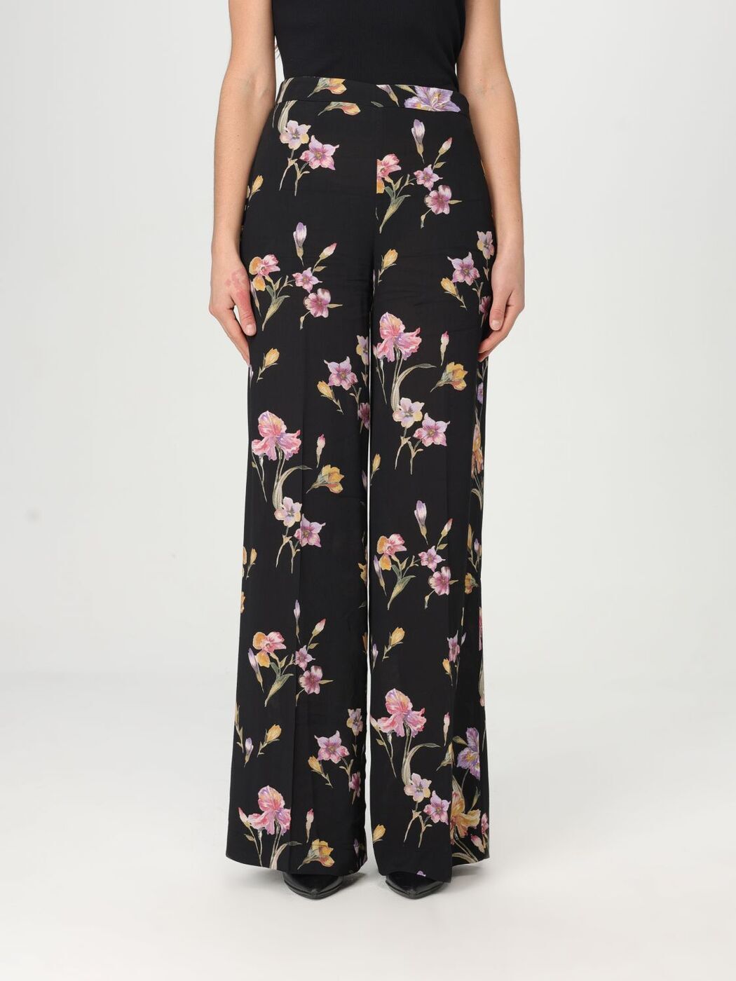 ݥȺ4!! ĥ󥻥å TWINSET ܥ ѥ ǥ ֥å Trousers 251TP2775 Bl...