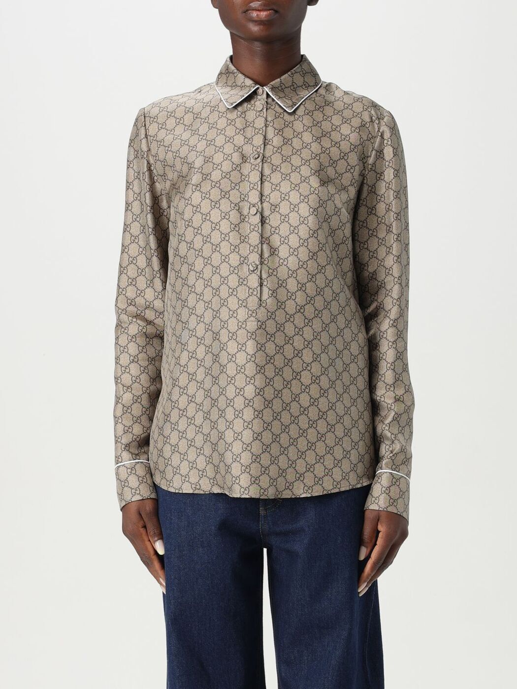 å GUCCI  ǥ ֥饦 Shirts 813313ZANRP Camel  ̵ åԥ̵ 2025...