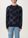グッチ GUCCI セーター ニットウェア メンズ ブルー Knitwear 770509XKDSJ Blue 関税 送料無料 ラッピング無料 2025SS gi