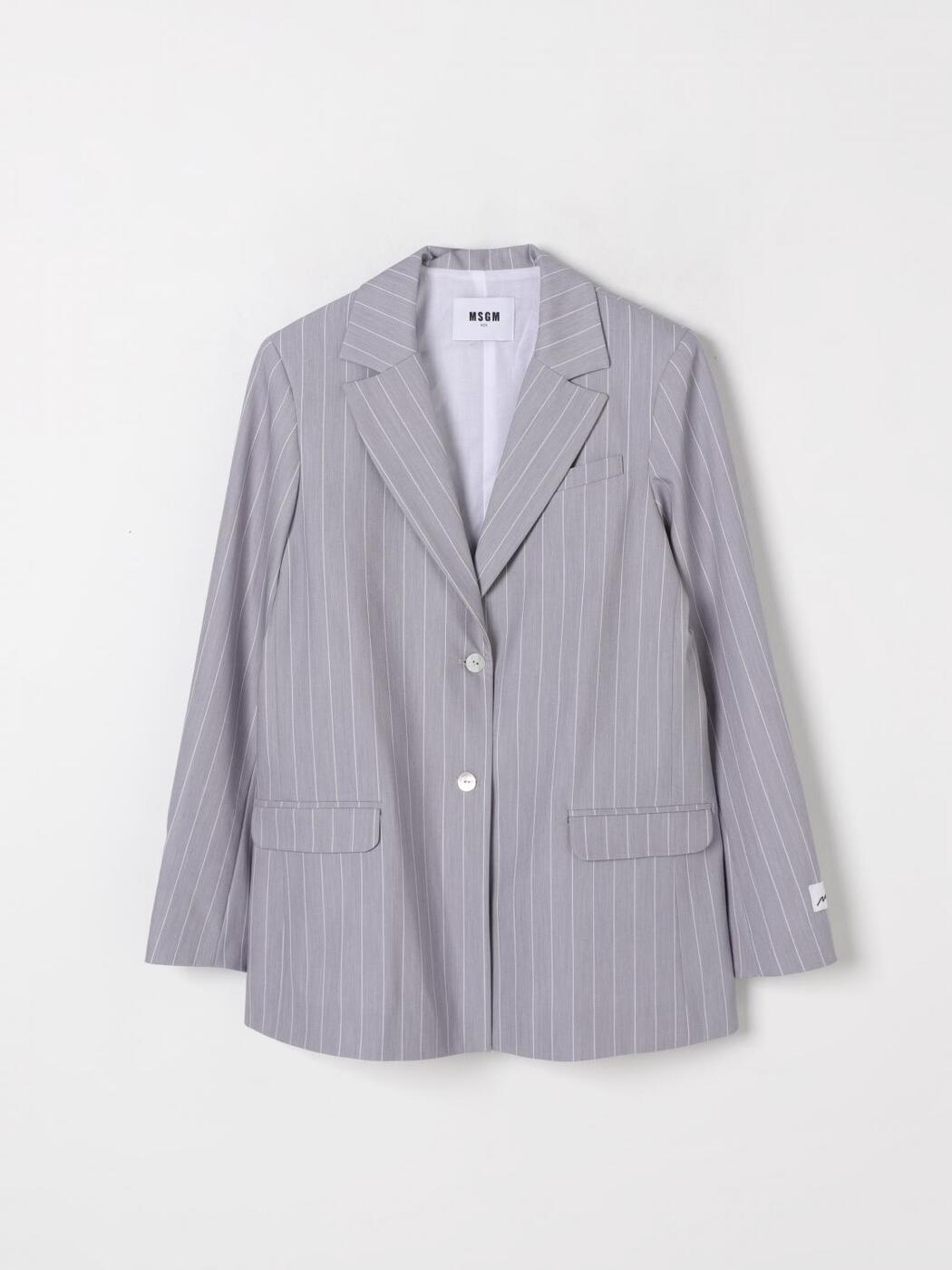 २ MSGM Х㥱å 㥱å 륺 졼 Biker jackets S5MSJGJK212 Grey ...