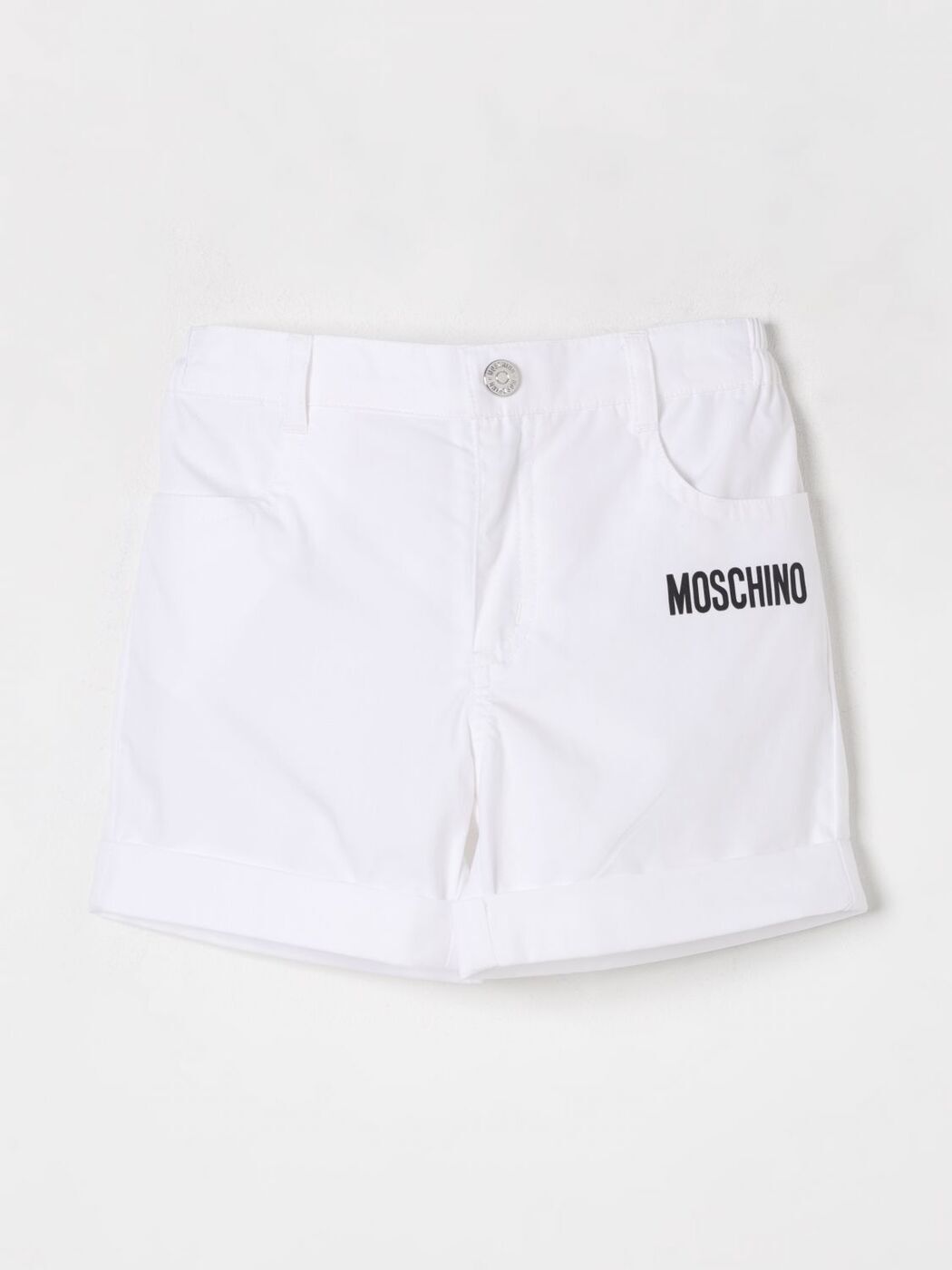 モスキーノ MOSCHINO パンツ ショートパンツ ベビーユニセックス ホワイト Shorts MUQ01JLLA03 White 関税 送料無料 ラッピング無料 2025SS gi
