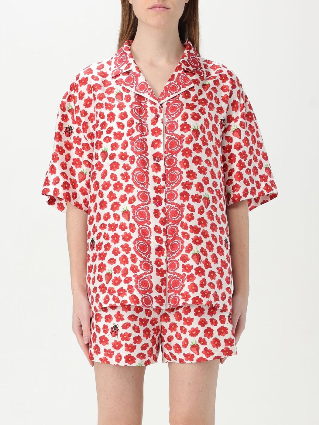 륵 VERSACE  ǥ å Shirts 10189281A13640 Red  ̵ åԥ̵...