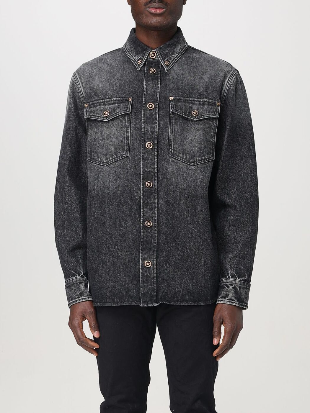 륵 VERSACE   졼 Shirts 10138871A13718 Grey  ̵ åԥ̵ ...