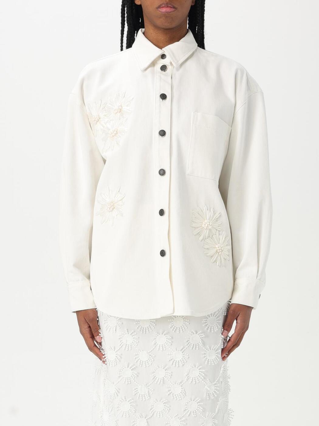 २ MSGM  ǥ ۥ磻 Shirts 3841MDE233X257273 White  ̵ ...