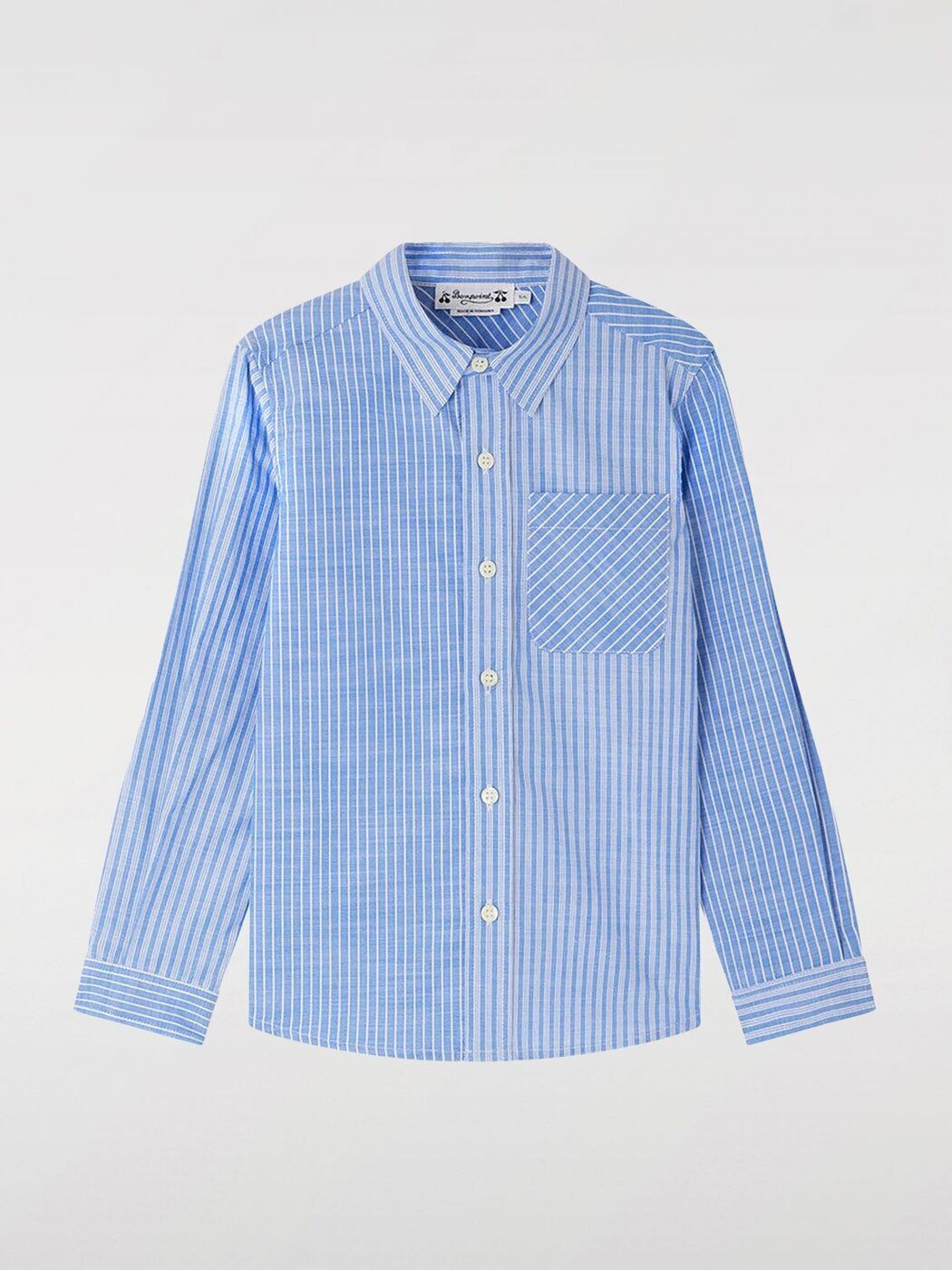 楽天BRANDSHOP・クラージュ楽天市場店ボンポワン BONPOINT シャツ ボーイズ ブルー Casual shirts S05BSHW00022 Blue 関税 送料無料 ラッピング無料 2025SS gi