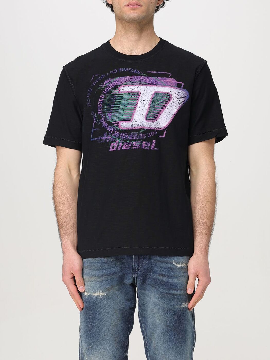 ǥ DIESEL T  ֥å T-shirts A164300QKAP Black  ̵ åԥ̵ 2025SS gi