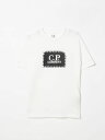シーピーカンパニー C.P. COMPANY ロングスリーブTシャツ Tシャツ ボーイズ ホワイト Long sleeve t-shirts C7M008LAA17 White 関税 送料無料 ラッピング無料 2025SS gi