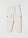 モナリザ MONNALISA ズボン パンツ ガールズ Trousers 17E402 5030 Yellow Cream 関税 送料無料 ラッピング無料 2025SS gi