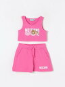 【本日ポイント4倍!!】 モスキーノ MOSCHINO セットアップ ボーイズ ピンク Jumpsuits HDG01DLCA19 Pink 関税 送料無料 ラッピング無料 2025SS gi