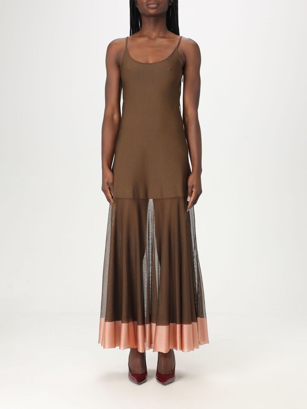 1000OFF!! եǥ FENDI ԡ ɥ쥹 ǥ ֥饦 Dresses FZDD39AUHR B...