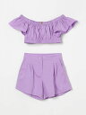 【本日ポイント4倍!!】 ツインセット TWINSET パジャマ セットアップ ガールズ パープル Nightwear 251GJ2422 Violet 関税 送料無料 ラッピング無料 2025SS gi