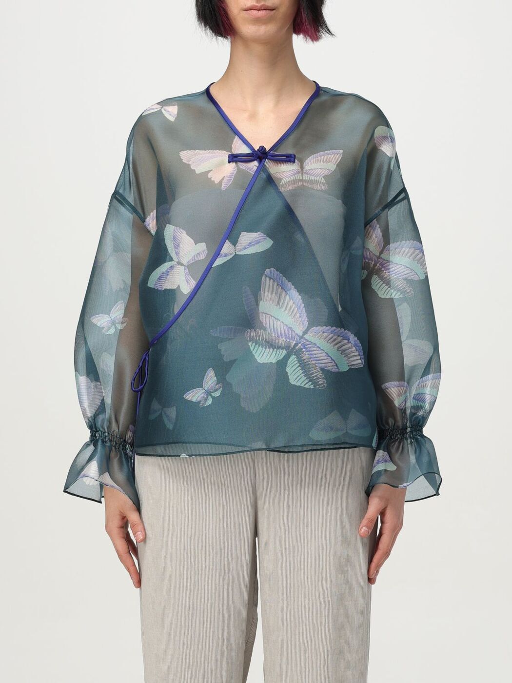 ݥꥪ ޡ EMPORIO ARMANI T ȥåץ ǥ ꡼ T-shirts and tops EW00...