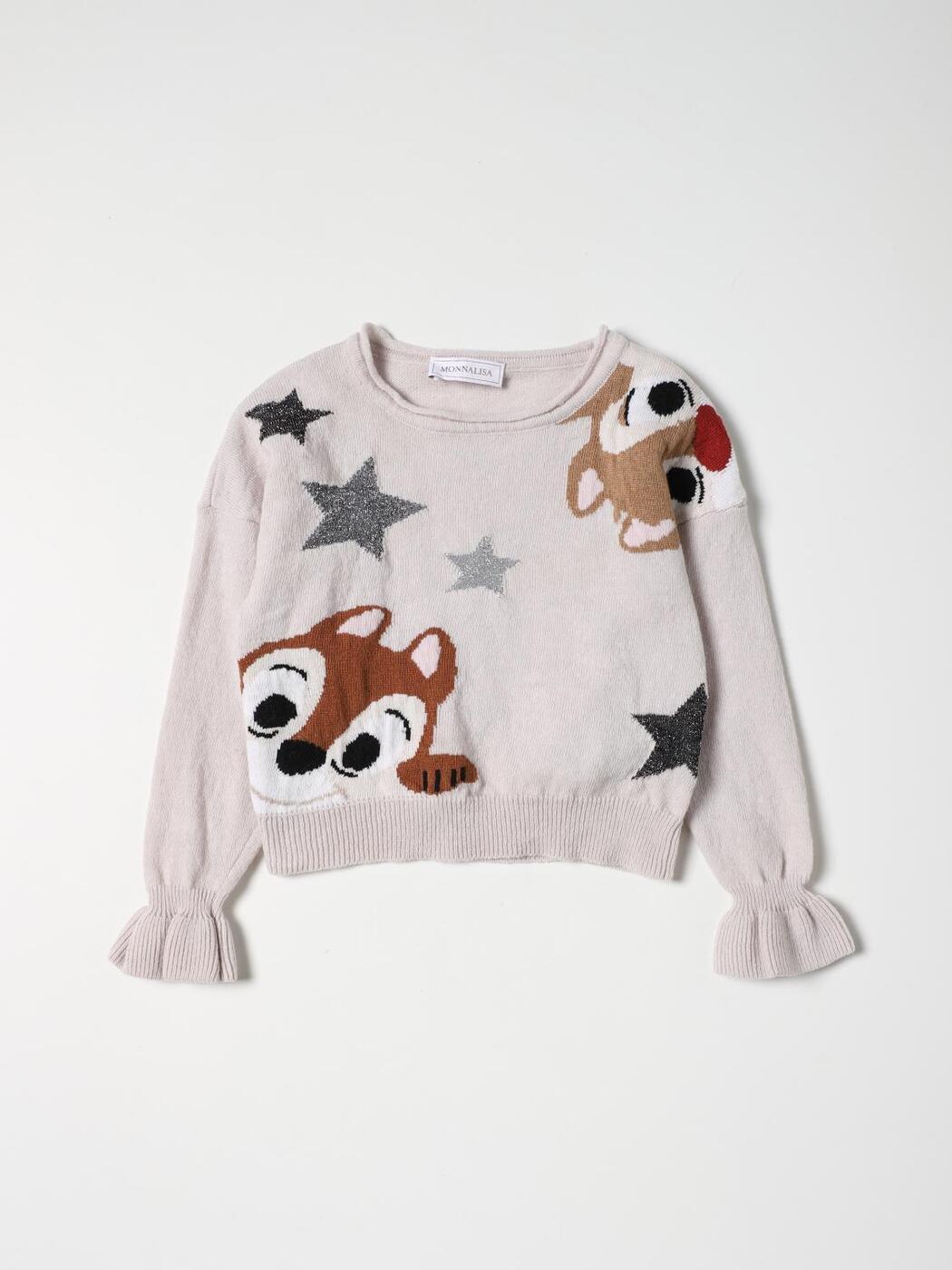 ʥꥶ MONNALISA 롼ͥåѡ ˥åȥ ܡ ꡼ Crew neck jumpers 19062300...