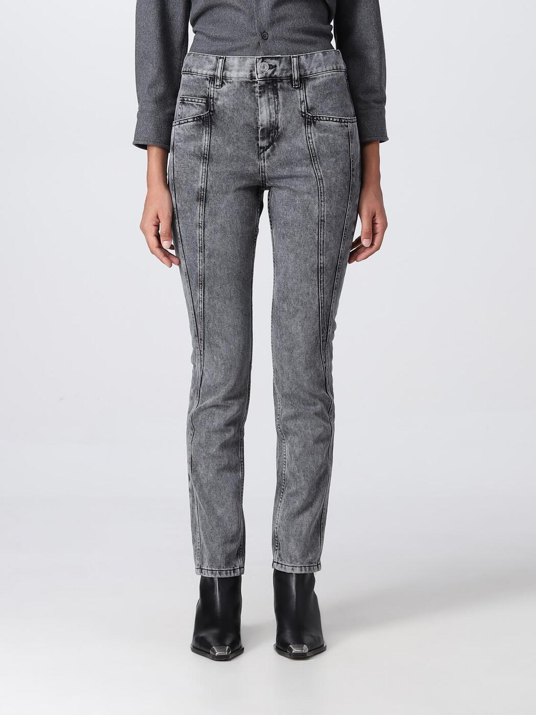 ٥ ޥ ISABEL MARANT ǥ˥ ǥ 졼 Jeans PA224322H020I Grey  ̵ ...