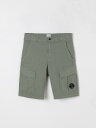 【1000円OFFクーポン配布中!!】 シーピーカンパニー C.P. COMPANY ショートパンツ パンツ ショーツ ボーイズ グリーン Shorts CMQ005LRC05 Green 関税 送料無料 ラッピング無料 2025SS gi