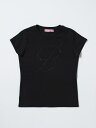 【本日ポイント4倍!!】 ミスブルマリン MISS BLUMARINE ロングスリーブTシャツ Tシャツ ガールズ ブラック Long sleeve t-shirts IA3074J5003 Black 関税 送料無料 ラッピング無料 2023SS gi