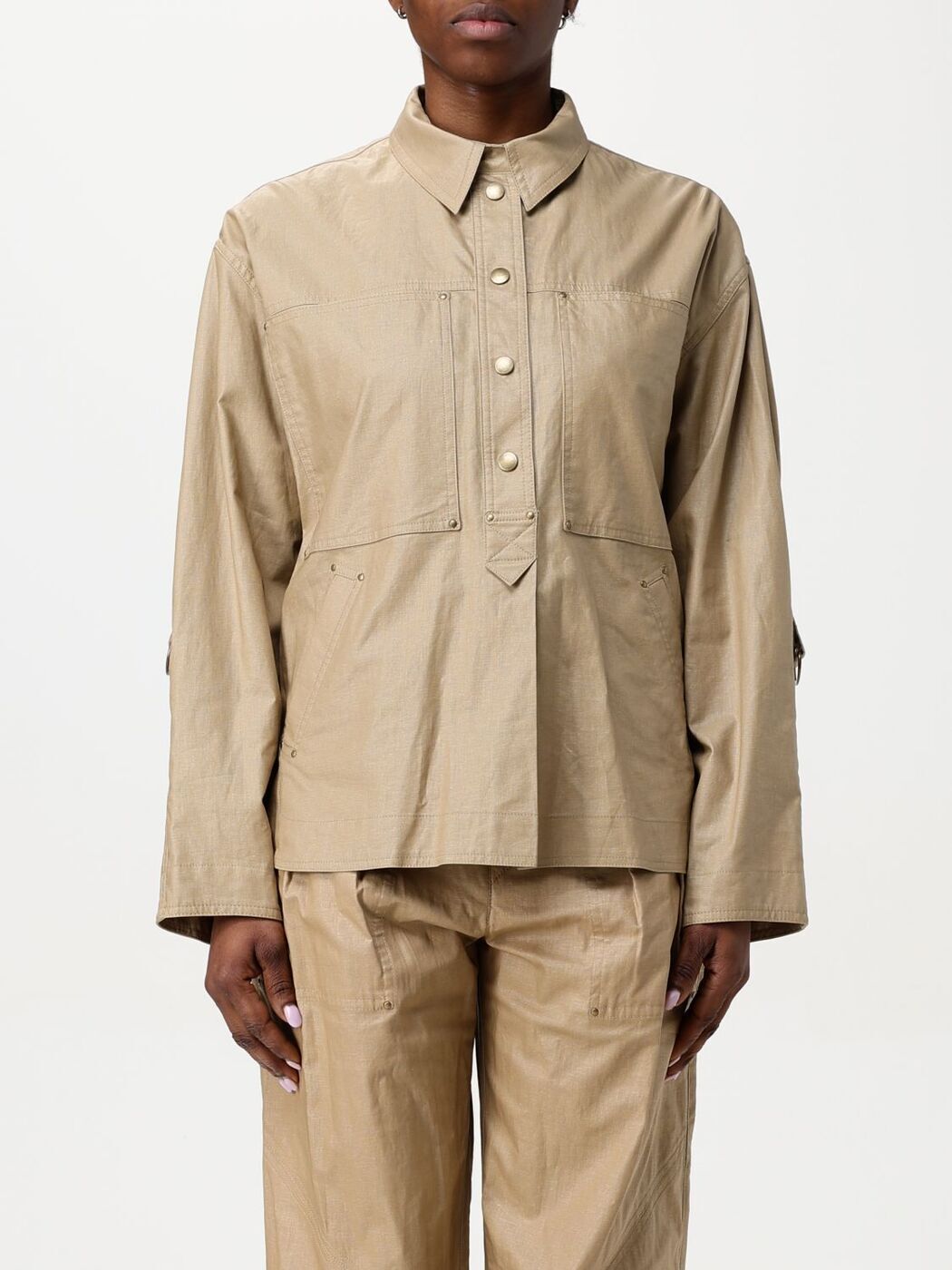 ٥ ޥ ISABEL MARANT  ǥ ١ Shirts HT0605FAC1C01I Beige  ...