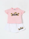 【本日ポイント4倍!!】 モスキーノ MOSCHINO パジャマ セットアップ ガールズ ピンク Nightwear MAG01GLCA19 Pink 関税 送料無料 ラッピング無料 2025SS gi