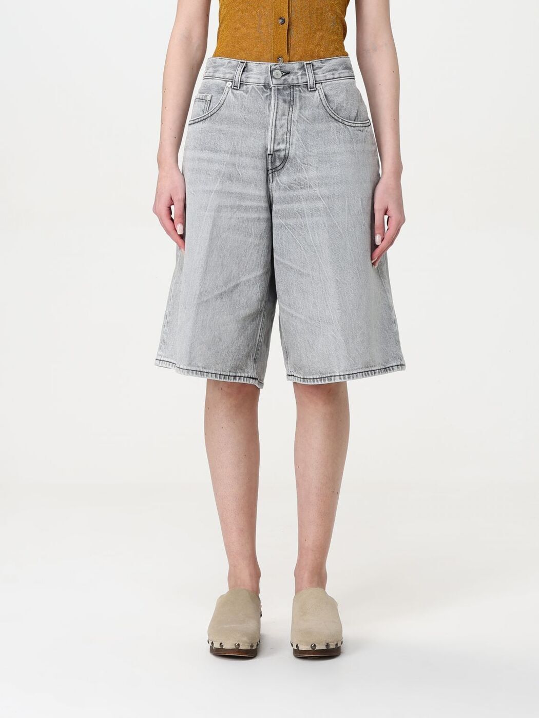 ハイクレ HAIKURE デニムショーツ ショーツ レディース グレー Denim shorts HEW03329DF118 Grey 関税 送料無料 ラッピング無料 2025SS gi